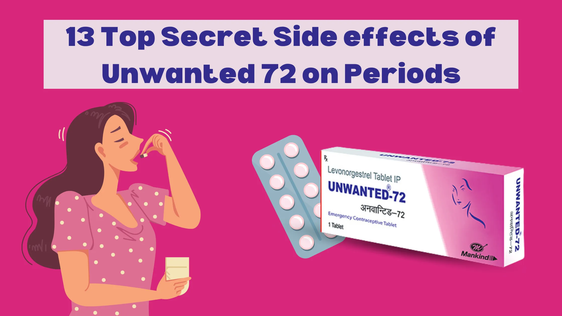 13 Top Secret Side effects of Unwanted 72 on Periods